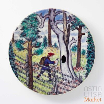 Arabia Lapland 34, Post Hole,  Wall Plate, Vintage