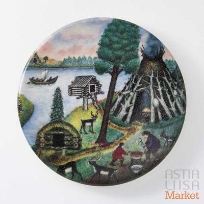 Arabia Lapland 52, Skolts and Laplanders,  Wall Plate, Vintage