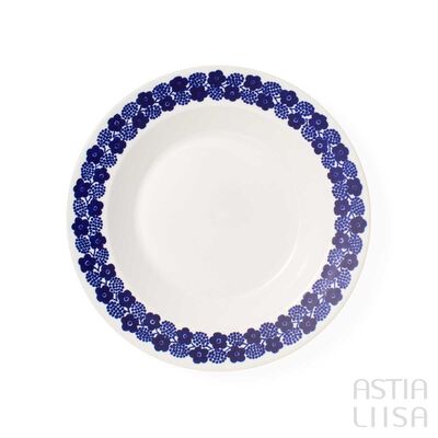 Arabia Rypäle Blue Soup Plate, Vintage