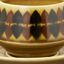 Arabia Motti Brown Teacup, Class 2, Detail